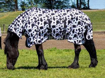 Manta para caballo HKM Fly Rug Combo Cow detalle 2