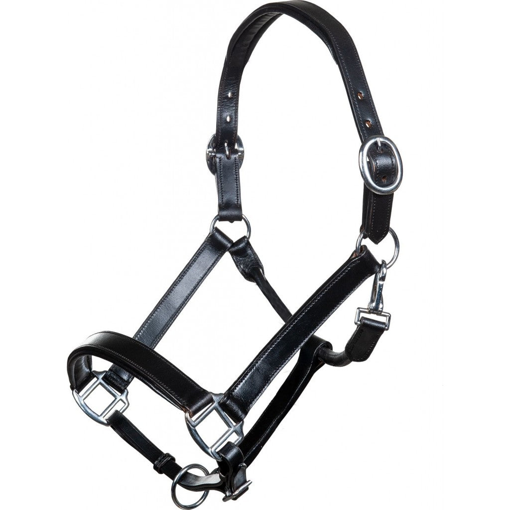 Leather Halter HKM Leather Head Collar Economic vista principal