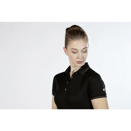 HKM Style Women´s Polo Shirt Rosegold Glamour Style para equitación - vista 2