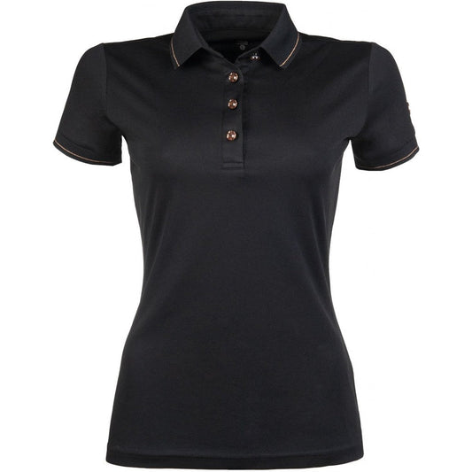 HKM Style Women´s Polo Shirt Rosegold Glamour Style para equitación