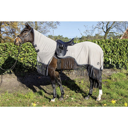 Manta para caballo HKM Style Ride on Fly Sheet Fringes Style with removable detalle 3