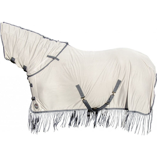 Manta para caballo HKM Style Fly manta Fringes Style con pieza de cuello para manta para equitación