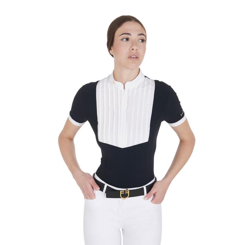 Polo De Mujer Slim Fit De Algodón Plisado Equestro