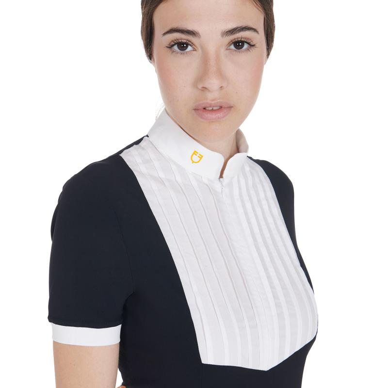 Polo De Mujer Slim Fit De Algodón Plisado Equestro