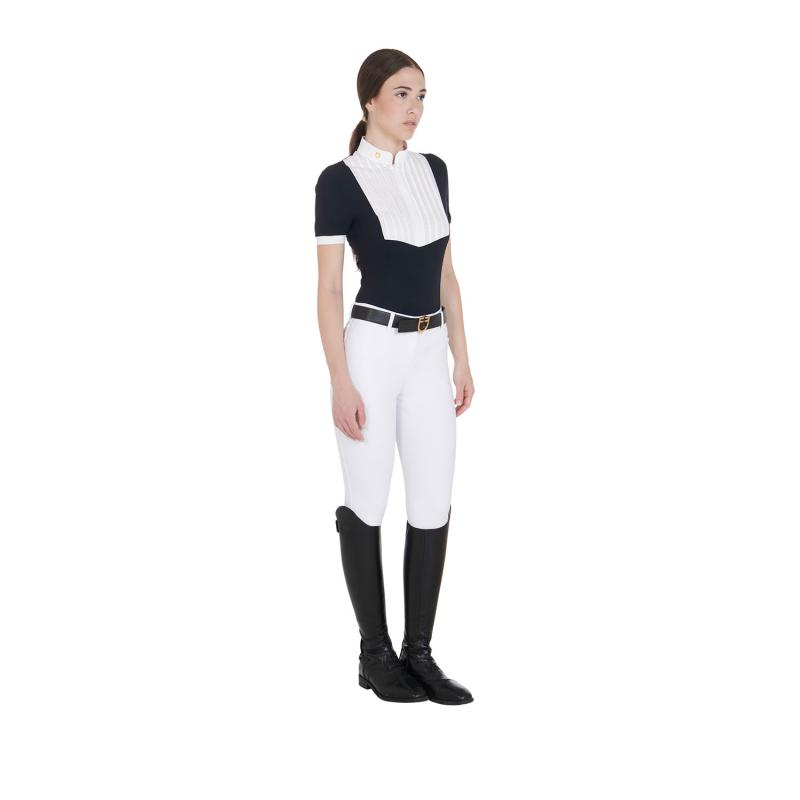 Polo De Mujer Slim Fit De Algodón Plisado Equestro