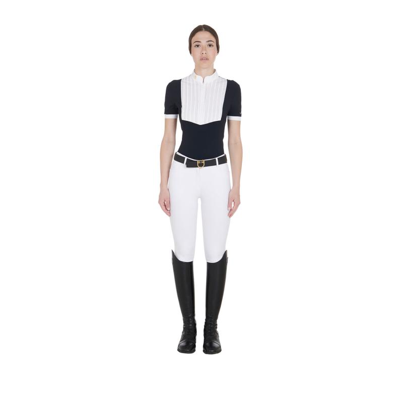 Polo De Mujer Slim Fit De Algodón Plisado Equestro