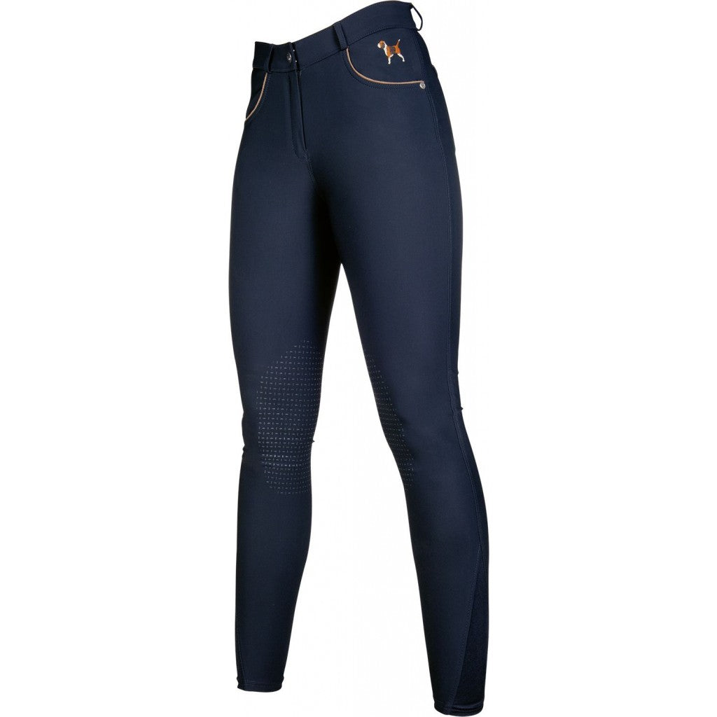 Pantalones Silicone Knee Patch pantalón de equitación HKM Women´s Riding pantalón de equitación Beagle con Silicone para equitación