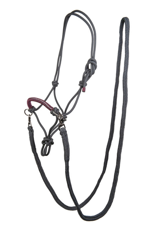 Riendas HKM Rope cabezada de cuadra Strass con Reins para equitación