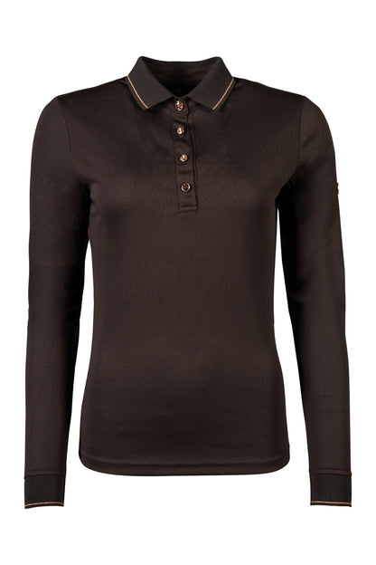 HKM Style Polo Shirt Rosegold Glamour Style Longsleeve para equitación - vista 7