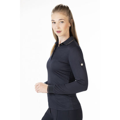 HKM Style Polo Shirt Rosegold Glamour Style Longsleeve para equitación - vista 4