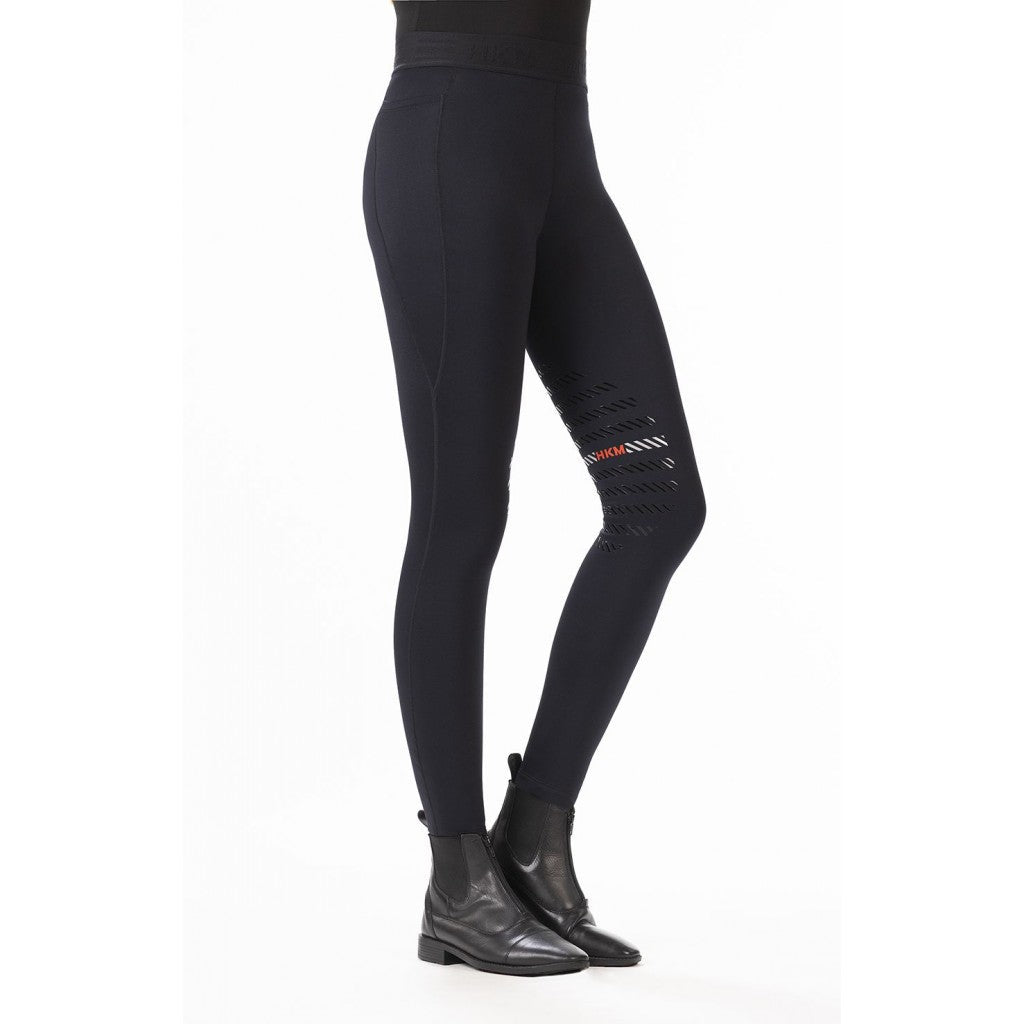 Riding Leggings HKM Style Riding Leggings Sports with Silicone Knee Patch vista principal
