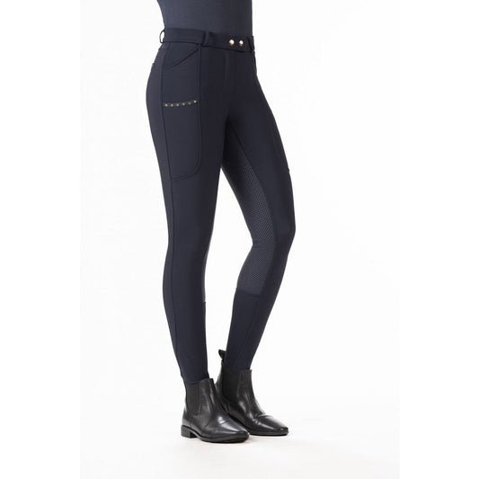 Pantalones invierno pantalón de equitación HKM Style Women´s invierno pantalón de equitación Rosegold Glamour Style con para invierno