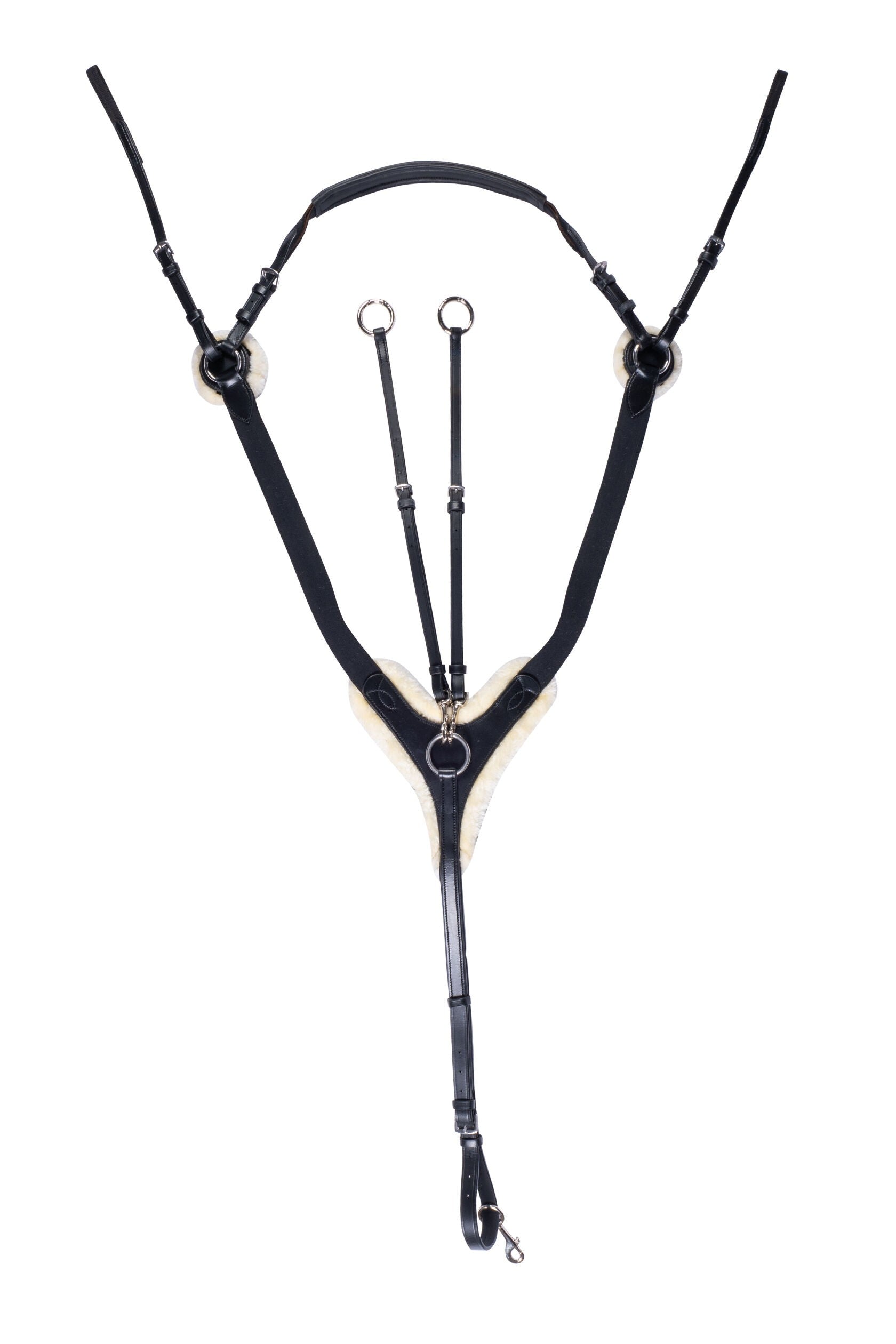 Breastplates HKM Breastplate Cambridge with Artificial Fur vista principal