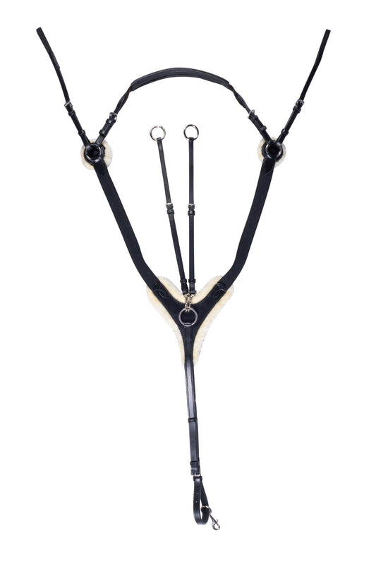 Breastplates HKM pechopetral Cambridge con Artificial Fur para equitación