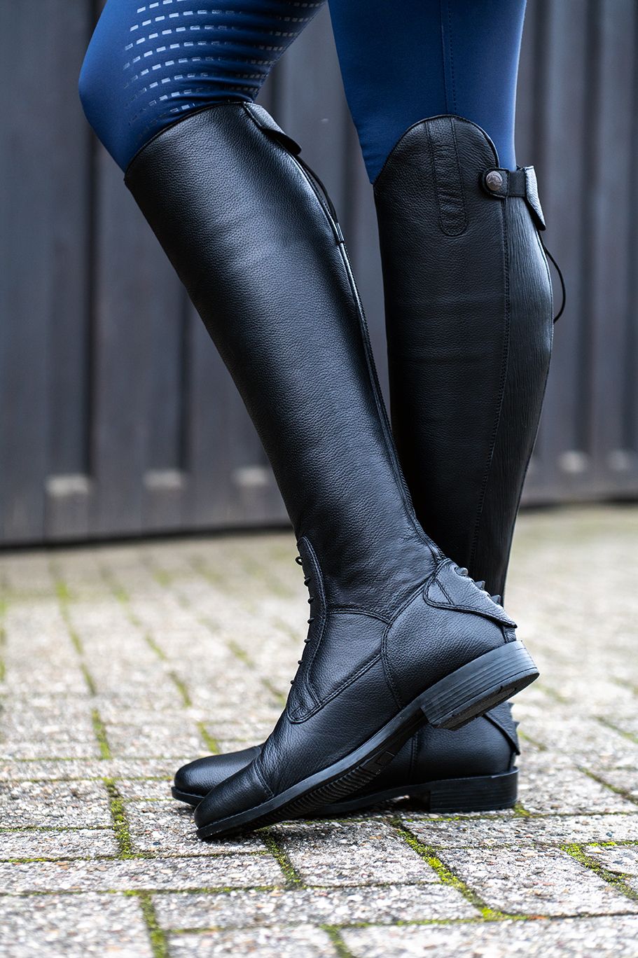 Calzado ecuestre HKM Riding Boots Titanium Style Extra Long detalle 2