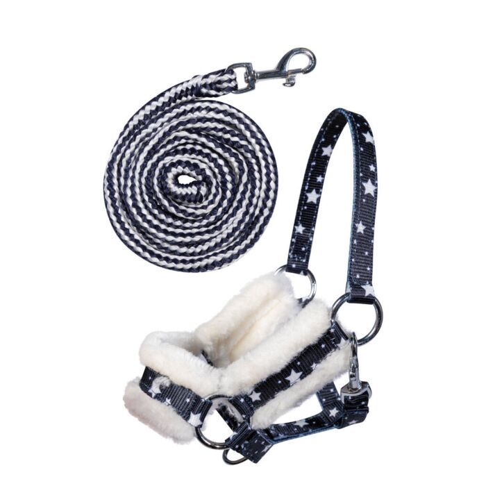 Cabezada y ramal -Hobby Horsing- HKM azul - imagen de producto HKM