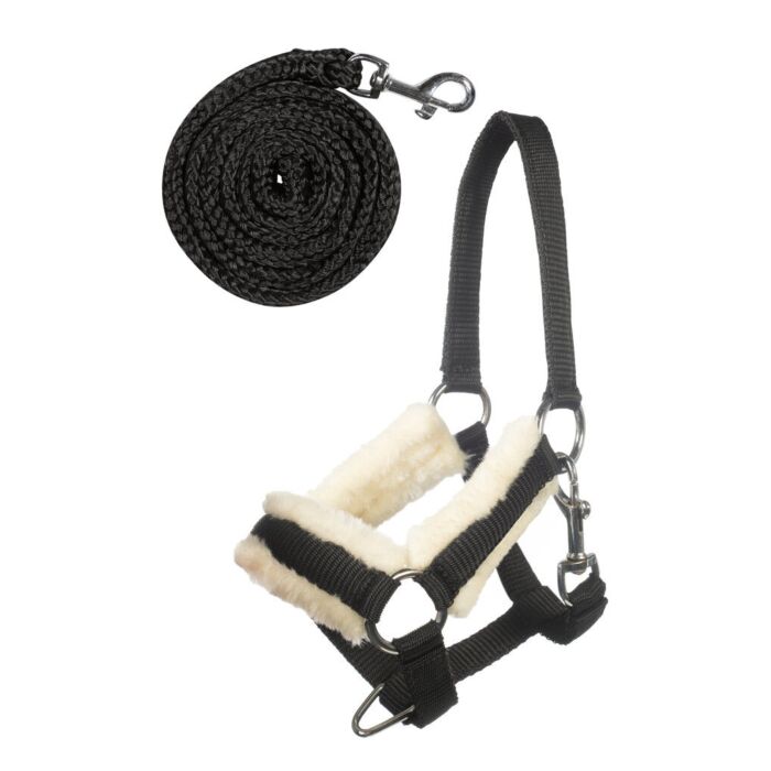 Cabezada y ramal -Hobby Horsing- HKM negro - imagen de producto HKM