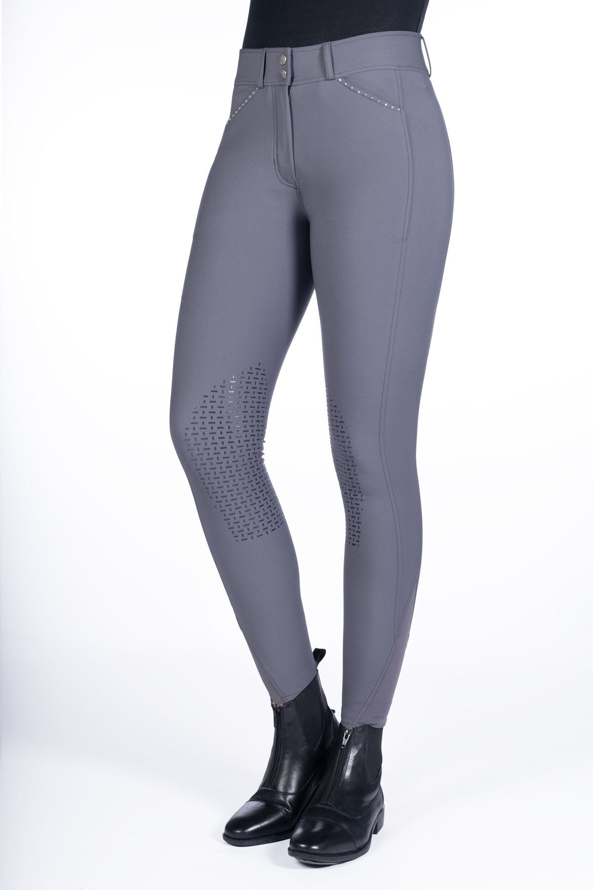 Pantalones Silicone Full Seat pantalón de equitación HKM Women's Silicone Knee Patch pantalón de equitación Helene para equitación - vista 8