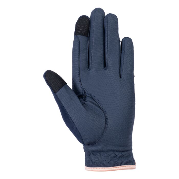 Riding gloves -Rosegold Glamour- Style HKM - deep blue