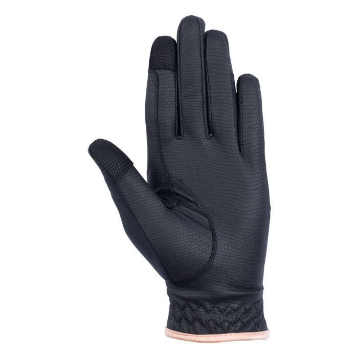 Riding gloves -Rosegold Glamour- Style HKM - black