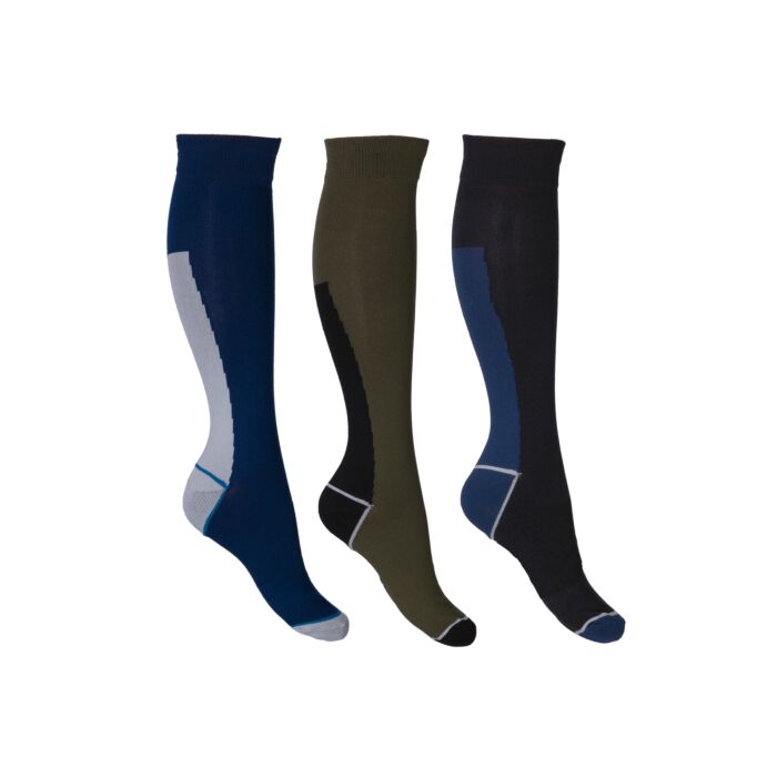 Calcetines hombre -Mateo- set 3 pares HKM para equitación