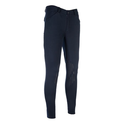 Pantalones de montar hombre -James- rodillera sil. HKM azul oscuro