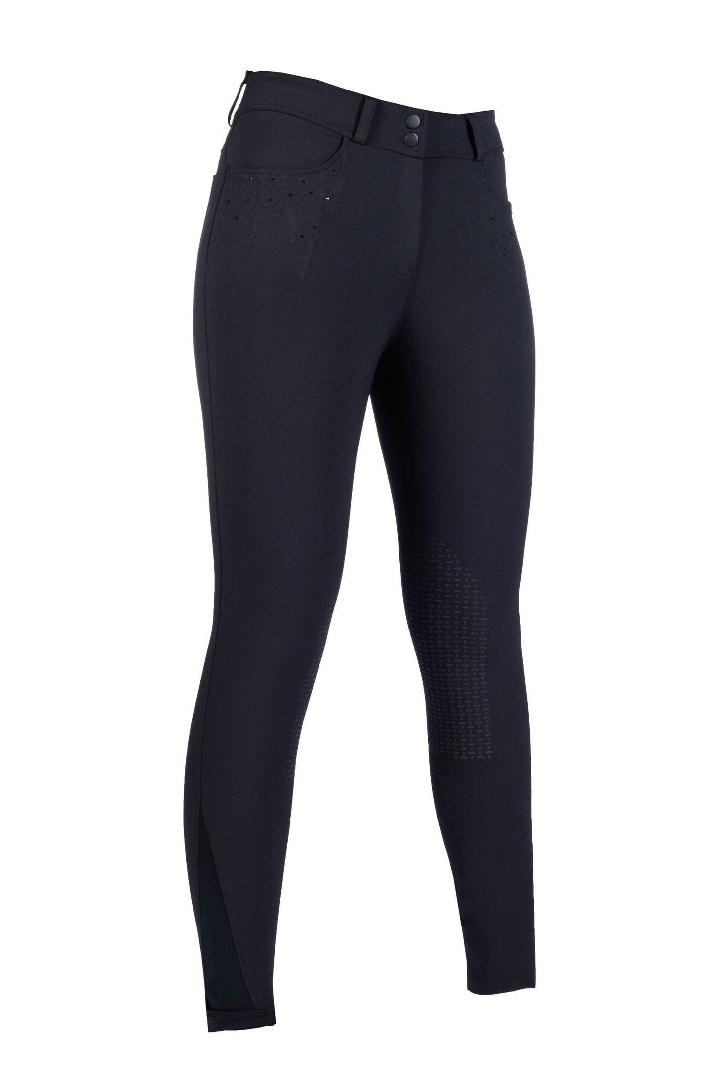 Silicone Knee Patch Breeches HKM Style Riding Breeches Savona Style with vista principal