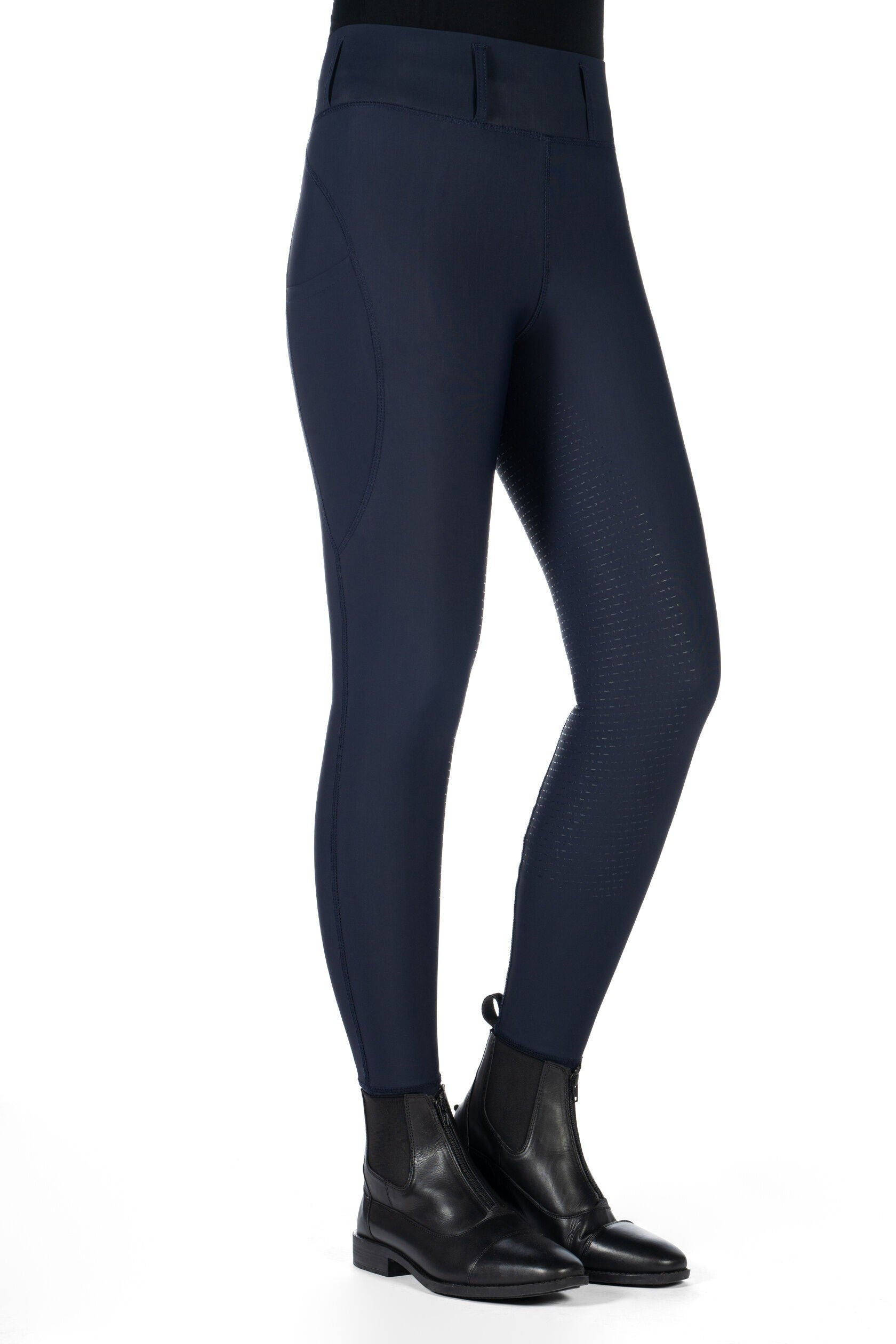Pantalones Leggings de montar -Jil High Waist- c. f. silicona - Adulto HKM para equitación - vista 5