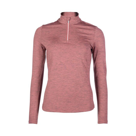 Camiseta funcional -Rosewood Melange - Colores Rojo, Gris HKM para equitación