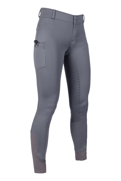 Pantalones de montar -Ruby- c. full silicona - Junior HKM para equitación