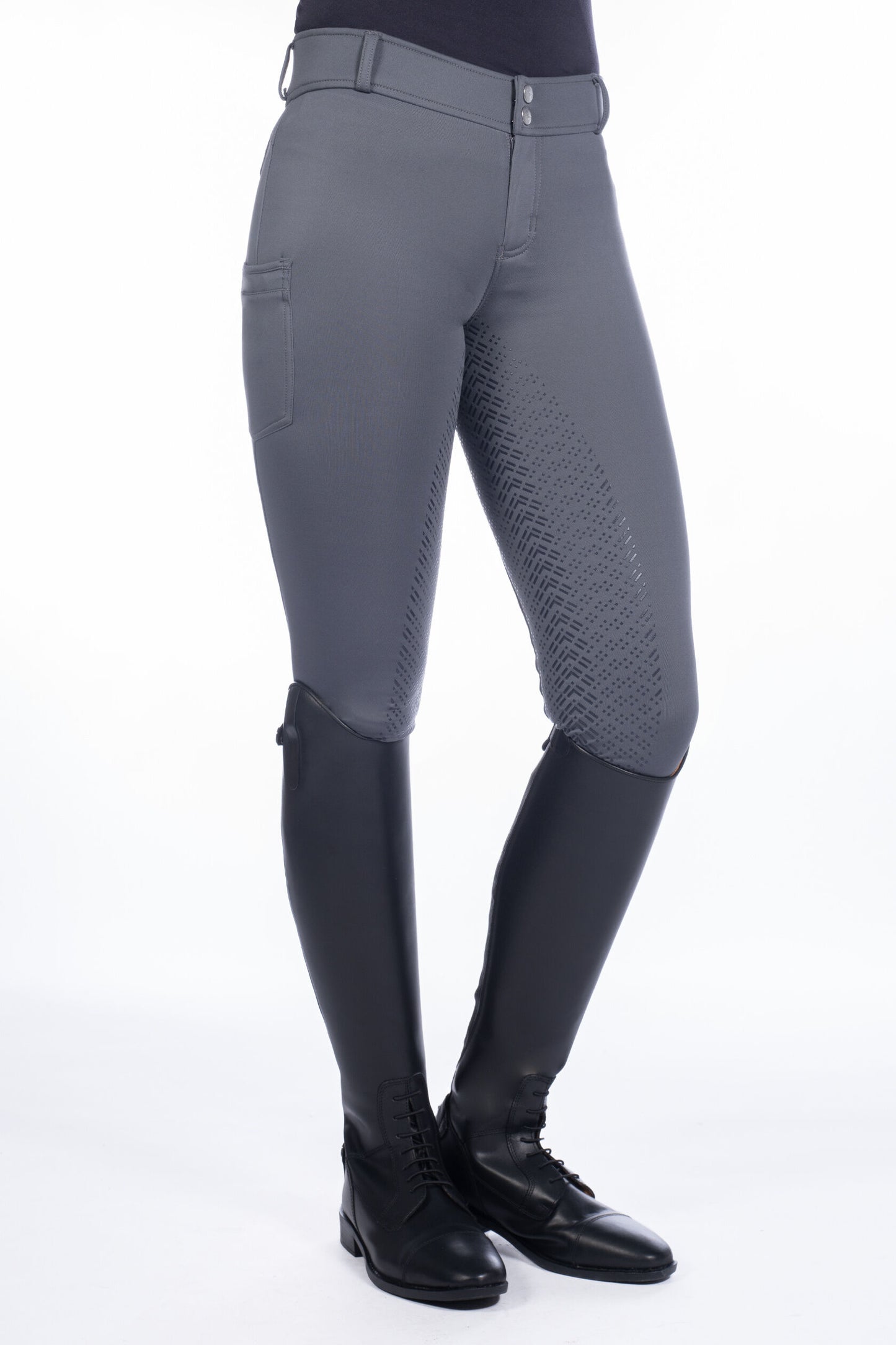 Pantalones de montar -Ruby- c. full silicona - Junior HKM para equitación - vista 2