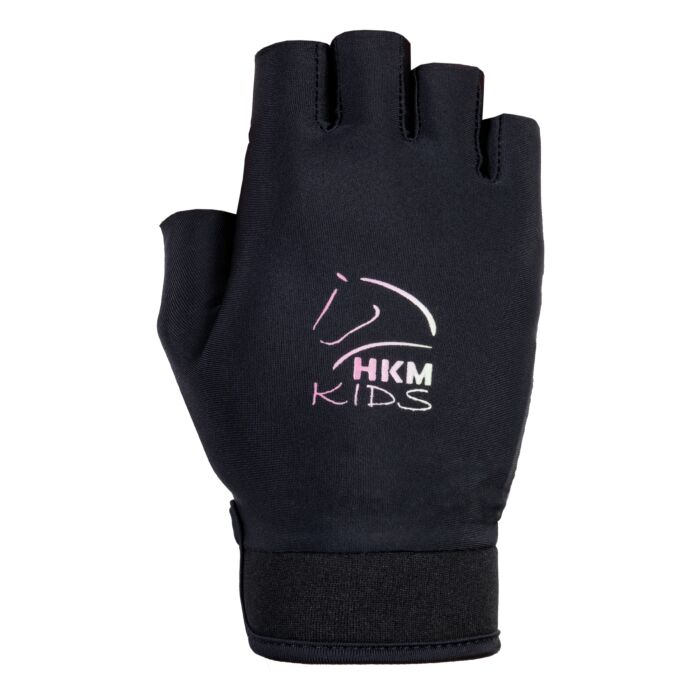 Guantes de montar -Hobby Horsing- HKM negro/gris