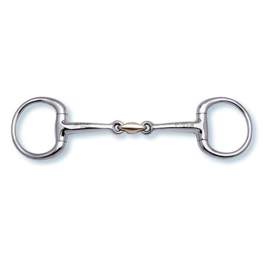 Accesorio ecuestre Eggbutt Snaffles Stübben Egg Butt Bit / Bradoon double broken 12mm para equitación