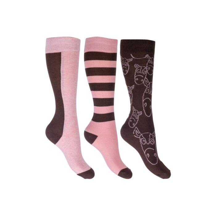 Calcetines niños -Houston- set 3 pares HKM marrón - imagen de producto HKM