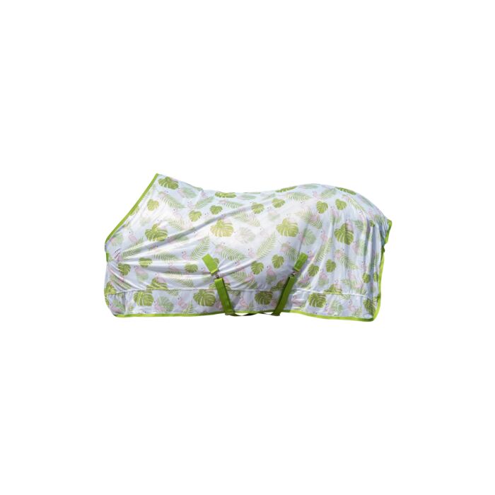 Manta anti-moscas -Flamingo - Verde HKM para equitación