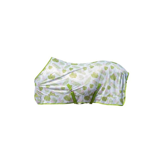 Manta anti-moscas -Flamingo - Verde HKM para equitación