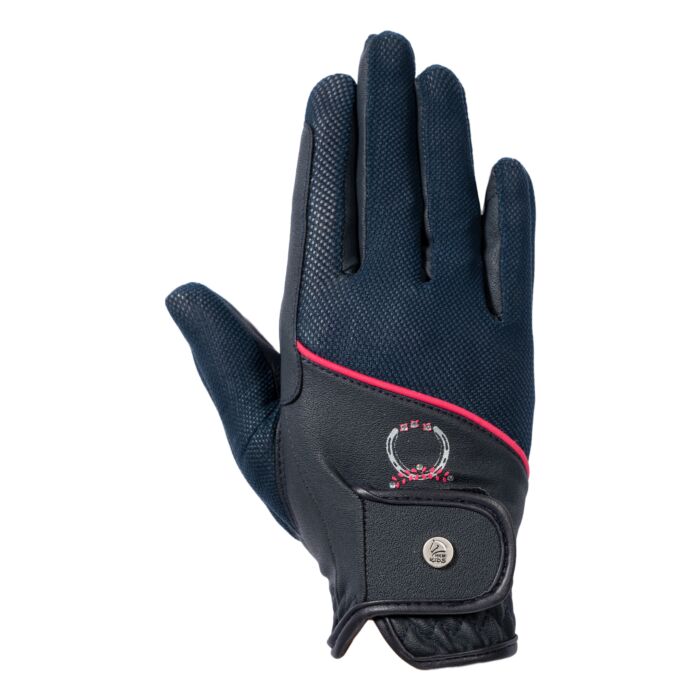 Guantes de montar para niños -Aymee- HKM azul oscuro