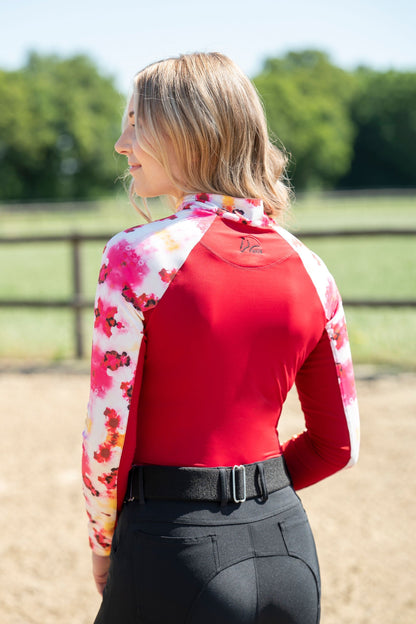 Camisetas HKM Function Shirt Essential Flowers para equitación - vista 9