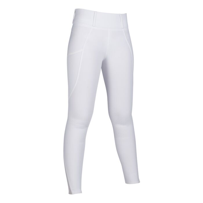 Leggings de montar -Lisa- culera full silicona HKM blanco