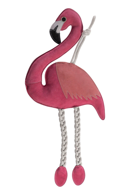 Juguetes para caballos Caballo Toys HKM Leather Toy for Horses - Flamingo para equitación