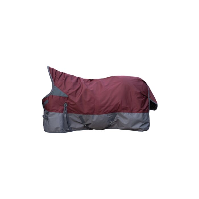 Manta cuello alto -Yukon- 600D con forro polar HKM rojo oscuro/gris