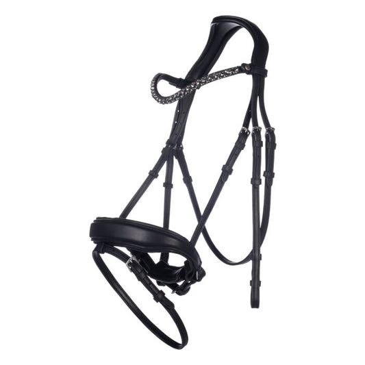 Cabezada -Livigno - Negro HKM para equitación