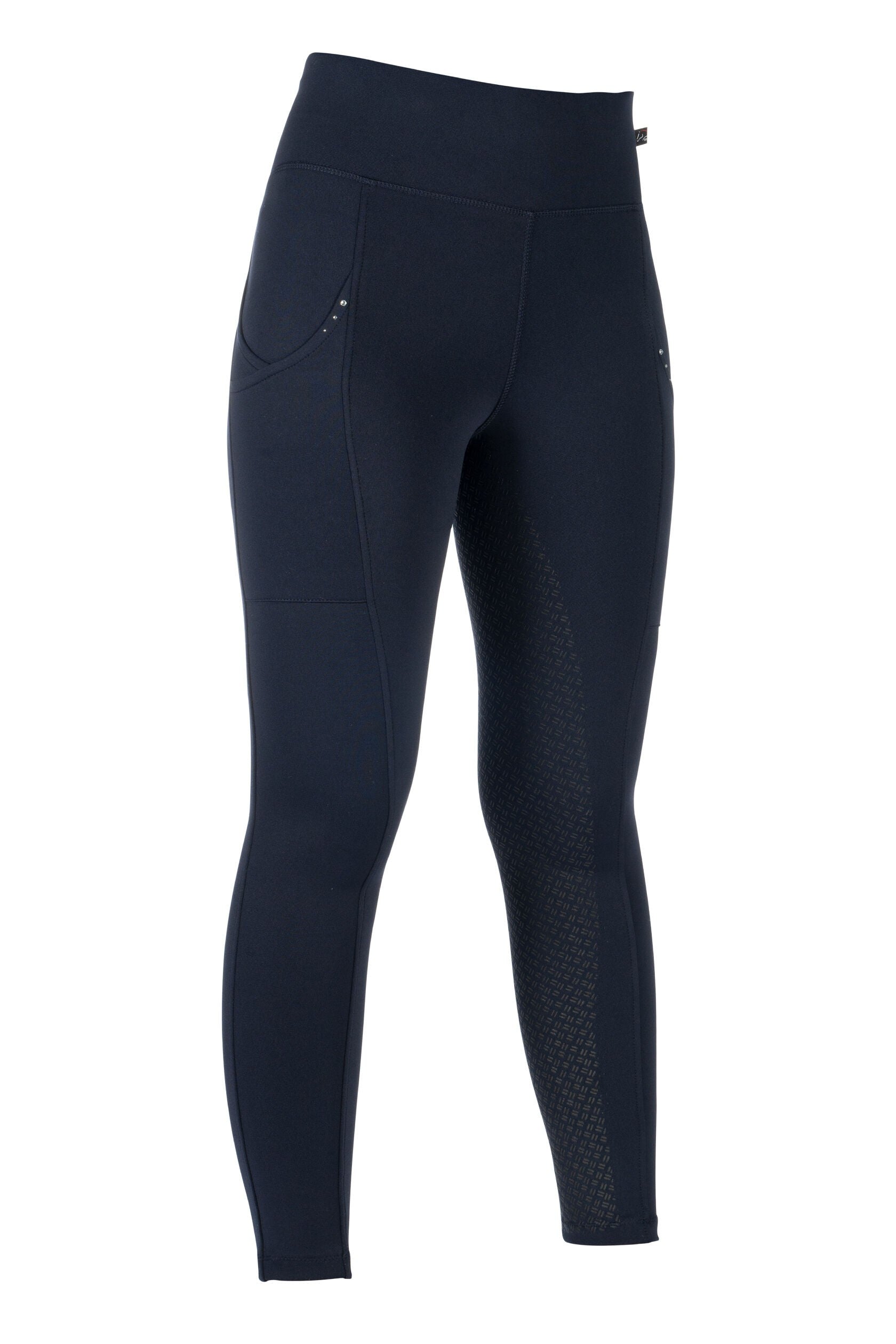 Winter Breeches HKM Style Winter Riding Leggings Cosy II with Full Silicone detalle 2