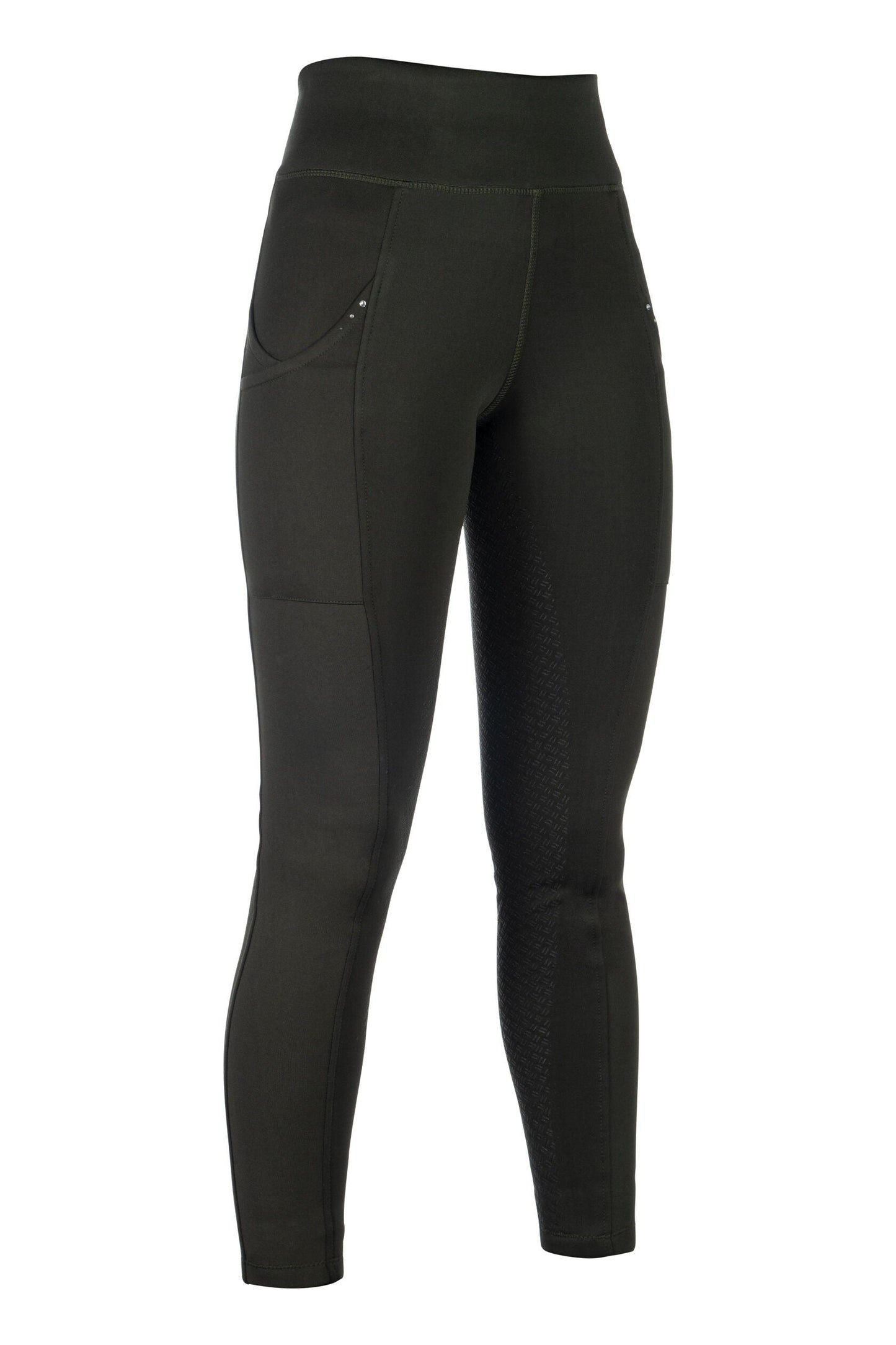 Winter Breeches HKM Style Winter Riding Leggings Cosy II with Full Silicone detalle 3
