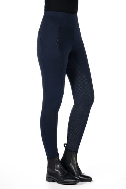 Winter Breeches HKM Style Winter Riding Leggings Cosy II with Full Silicone detalle 6