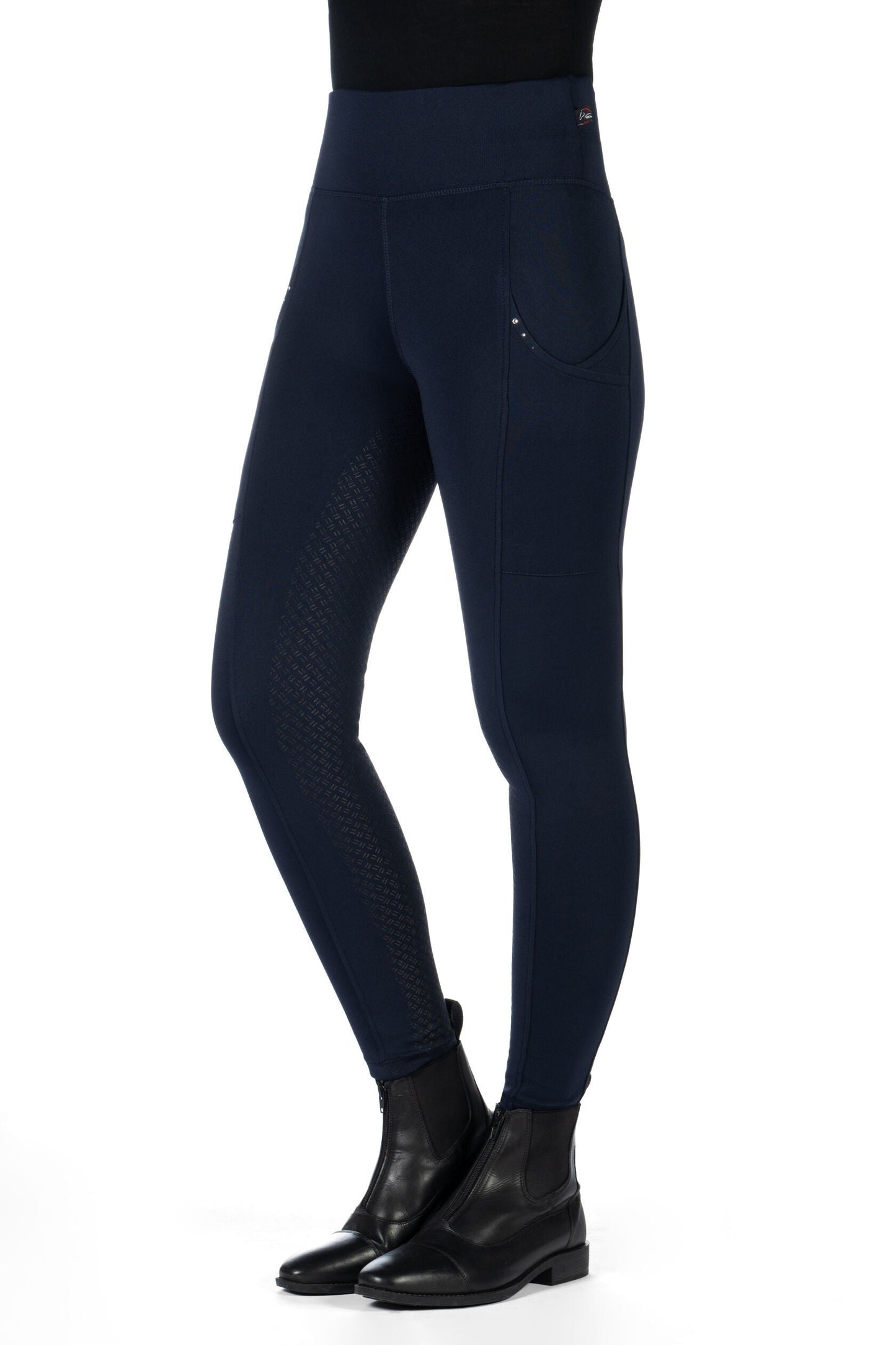 Winter Breeches HKM Style Winter Riding Leggings Cosy II with Full Silicone detalle 7