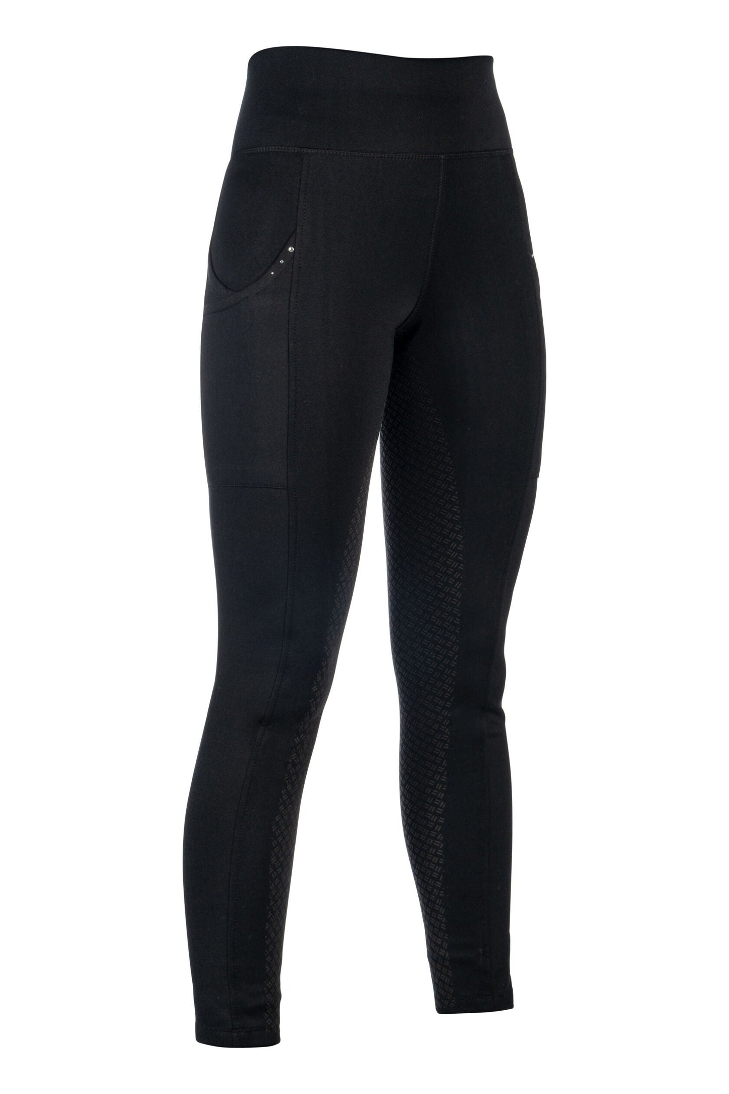 Winter Breeches HKM Style Winter Riding Leggings Cosy II with Full Silicone detalle 4