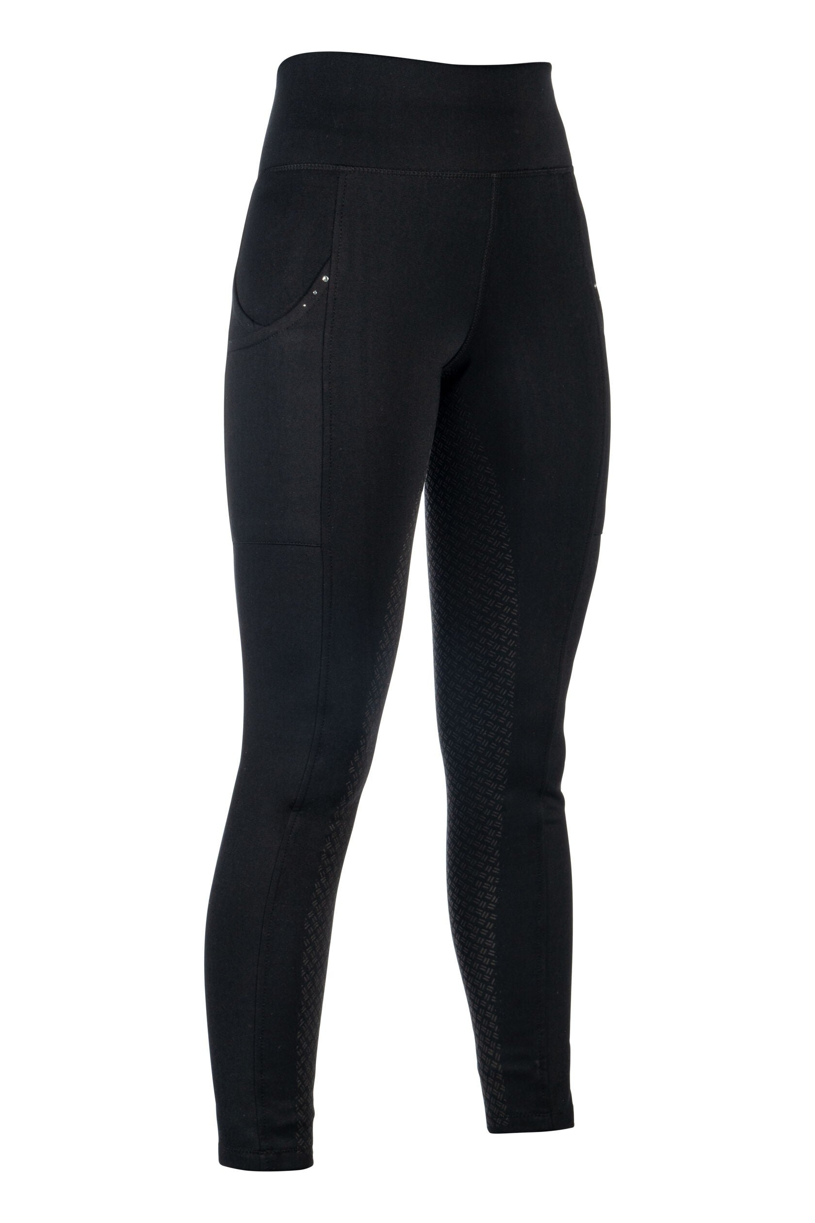 Winter Breeches HKM Style Winter Riding Leggings Cosy II with Full Silicone detalle 4