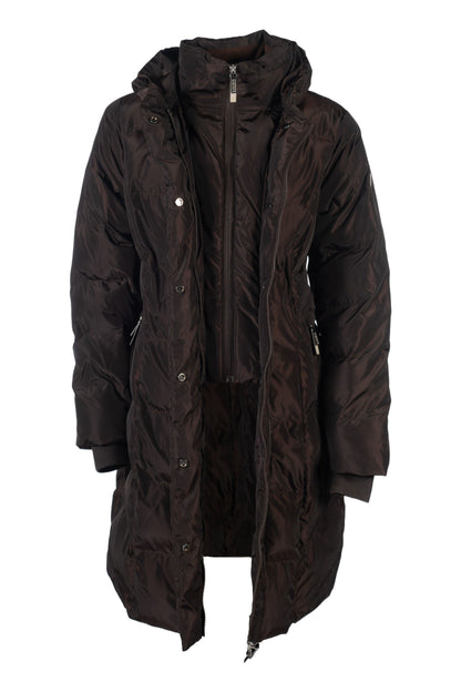 Winter Jackets Lauria Garrelli Quilted Coat Livigno - Dark Brown detalle 3