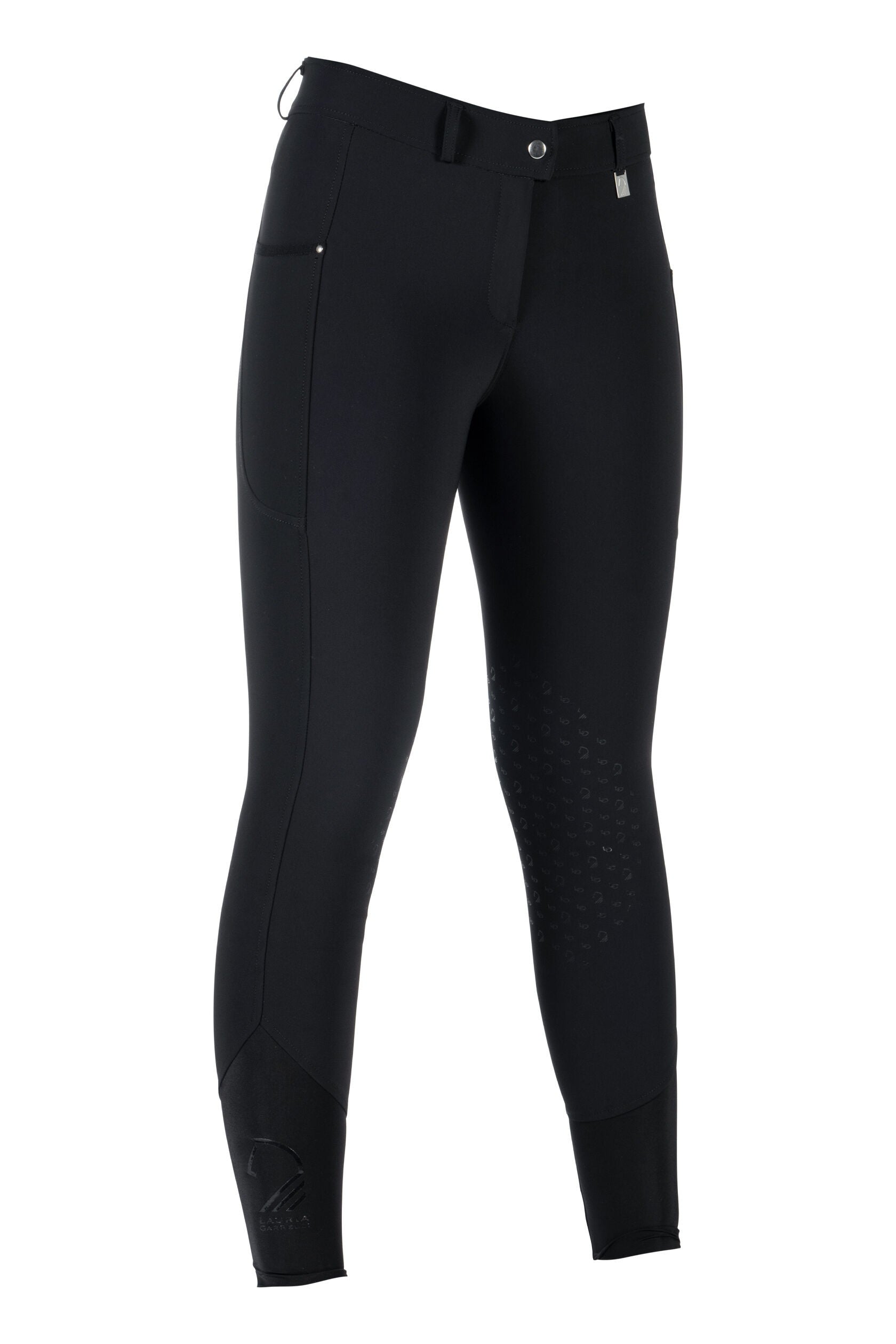 Silicone Knee Patch Breeches Lauria Garrelli Riding Breeches Livigno with detalle 2